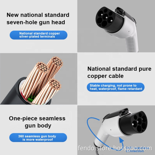 Portable Electric Vehicle Charging Cable 8-16A 3.5KW GBT 5M